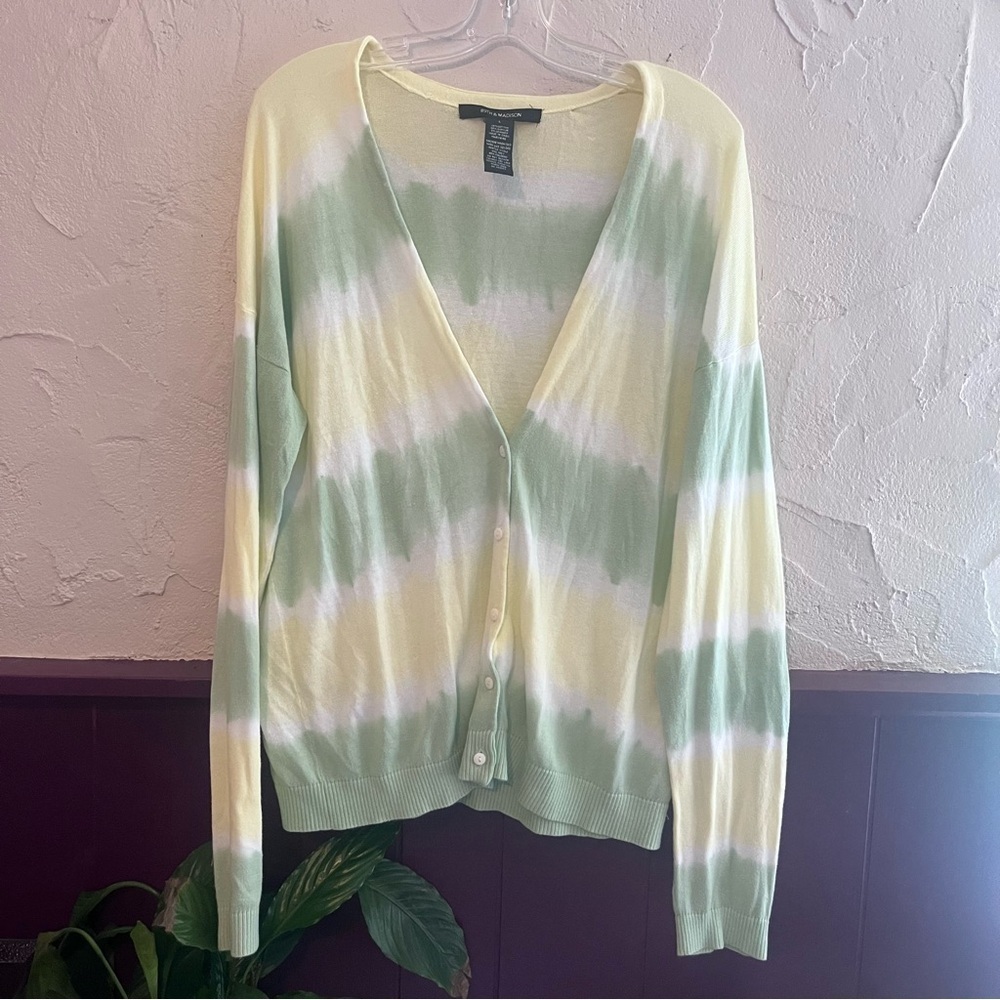 89th & Madison Tie Dye Style Cardigan Size Large
